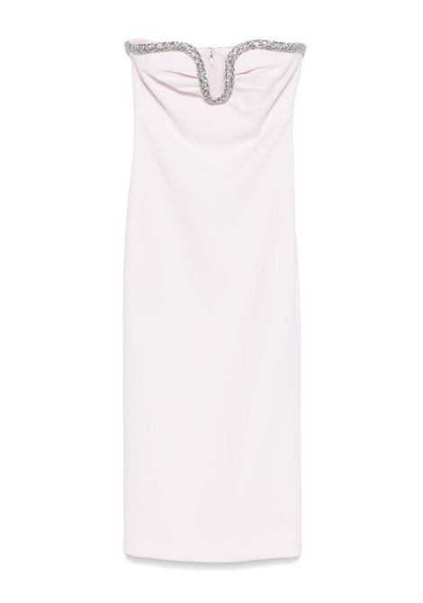 Light pink sweetheart-embellished midi dress Roland Mouret - women